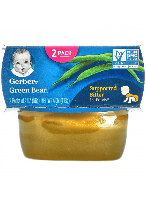 Gerber, Green Bean, 2 Pack, 2 oz (56 g) Each