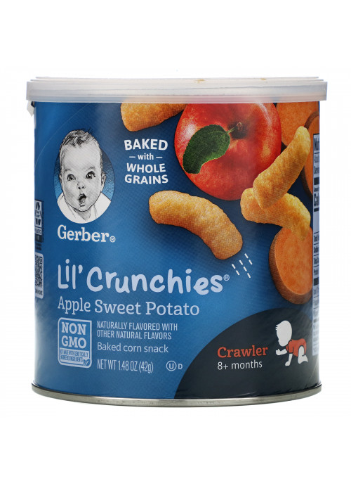 Gerber, Lil' Crunchies, 8+ Months, Apple Sweet Potato, 1.48 oz (42 g)