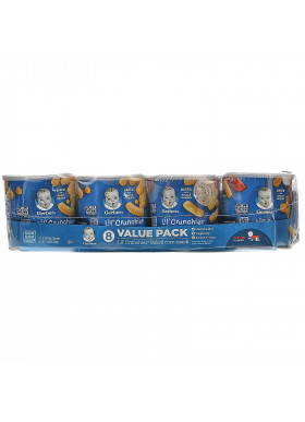 Gerber, Lil' Crunchies, 8+ Months, Mild Cheddar, Veggie Dip, Garden Tomato,  8 Count, 1.48 oz (42 g) Each