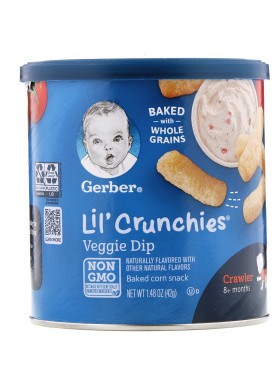 Gerber, Lil' Crunchies, 8+ Months, Veggie Dip, 1.48 oz (42 g)