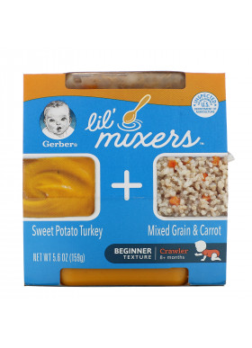 Gerber, Lil' Mixers, 8+ Months, Sweet Potato Turkey With Mixed Grain & Carrot, 5.6 oz (159 g)