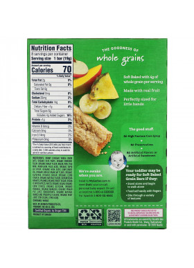 Gerber, Organic, Grain & Grow, Soft Baked Grain Bars, 12+ Months, Banana Mango Pineapple, 8 Bars, 19 g Each