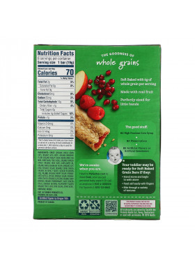 Gerber, Organic, Grain & Grow, Soft Baked Grain Bars, 12+ Months, Raspberry Pomegranate, 8 Individually Wrapped Bars