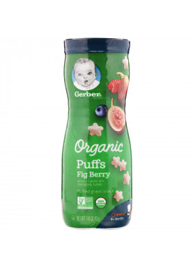 Gerber, Organic Puffs, 8 + Months, Fig Berry, 1.48 oz (42 g)