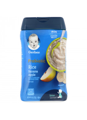 Gerber, Probiotic Rice Cereal, Banana Apple, 8 oz (227 g)