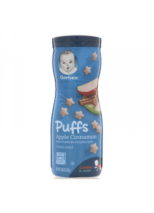 Gerber, Puffs Cereal Snack, 8+ Months, Apple Cinnamon, 1.48 oz (42 g)