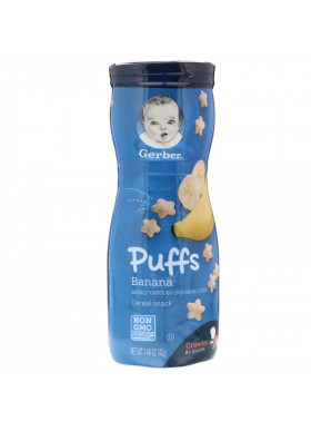 Gerber, Puffs Cereal Snack, 8+ Months, Banana, 1.48 oz (42 g)