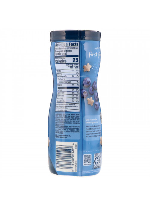 Gerber, Puffs, Cereal Snack, 8+ Months, Blueberry, 1.48 oz (42 g)