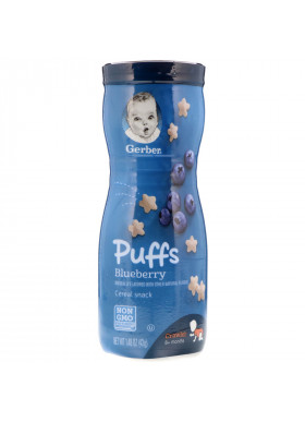 Gerber, Puffs, Cereal Snack, 8+ Months, Blueberry, 1.48 oz (42 g)