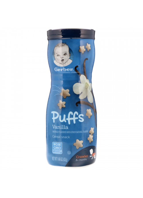 Gerber, Puffs Cereal Snack, 8+ Months, Vanilla, 1.48 oz (42 g)