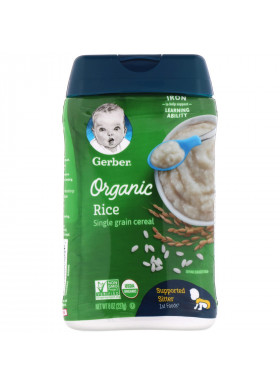 Gerber, Single Grain Cereal, Organic Rice, 8 oz (227 g)