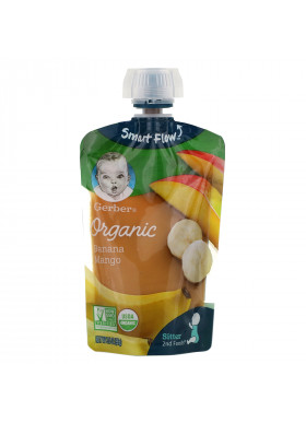 Gerber, Smart Flow, Organic, Banana, Mango, 3.5 oz (99 g)