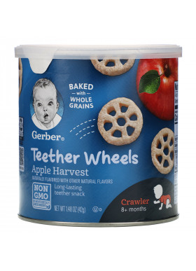 Gerber, Teether Wheels,  8+Months, Apple Harvest, 1.48 oz (42 g)