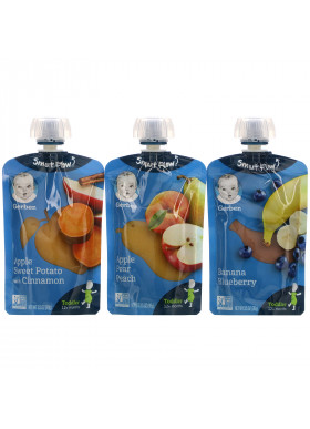 Gerber, Value Pack, 12+ Months, Favorite Fruit & Veggie, 9 Pouches, 3.5 oz (99 g) Each