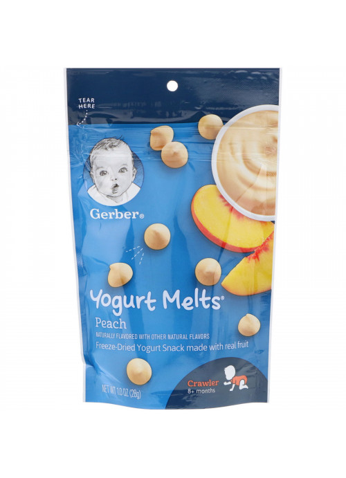 Gerber, Yogurt Melts, 8+ Months, Peach, 1 oz (28 g)