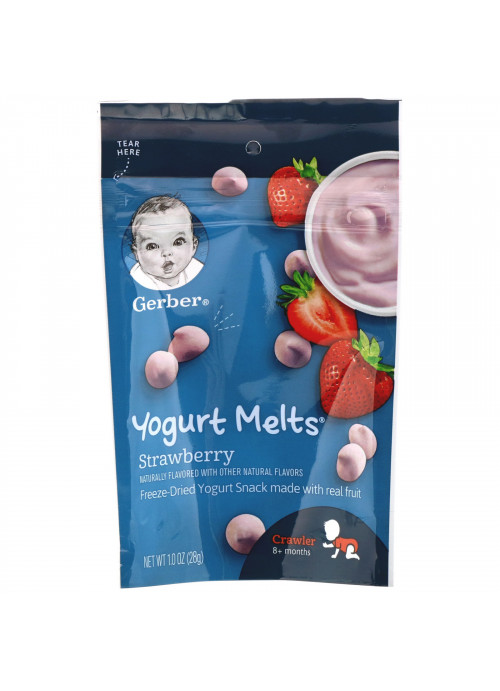 Gerber, Yogurt Melts,  8+ Months, Strawberry, 1.0 oz (28 g)