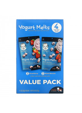 Gerber, Yogurt Melts, 8+ Months, Strawberry & Mixed Berries,  4 Packs, 1.0 oz (28 g) Each