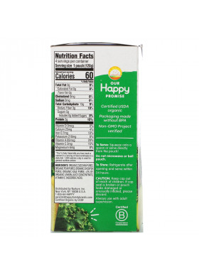Happy Family Organics, Happy Tot, Stage 4,  Love My Veggies, Organic Zucchini, Pears, Chickpeas & Kale, 4 Pouch, 4.22 oz (120 g) Each