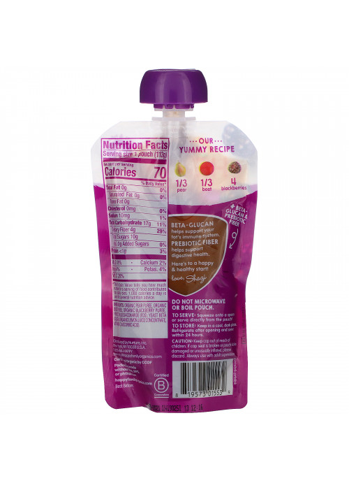 Happy Family Organics, Happy Tot, Super Bellies, Organic Pears, Beets & Blackberries, 4 oz (113 g)
