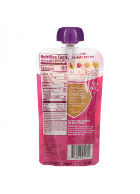 Happy Family Organics, Happytot, Fiber & Protein, Stage 4, Organic Pears, Raspberries, Carrots & Butternut Squash, 4 oz (113 g)