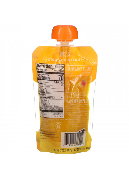 Happy Family Organics, Organic Baby Food, Stage 1, Mangos, 3.5 oz (99 g)