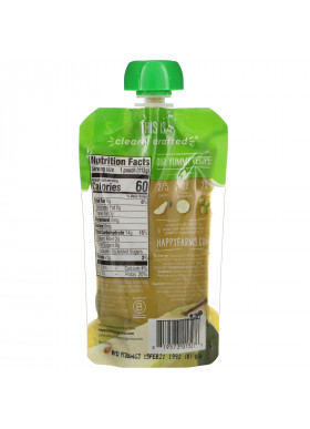 Happy Family Organics, Organic Baby Food, Stage 2, 6+ Months, Pears, Zucchini & Peas, 4 oz (113 g)