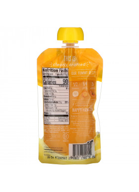 Happy Family Organics, Organic Baby Food, Stage 2, Clearly Crafted, 6+ Months, Bananas, Sweet Potatoes, & Papayas, 4 oz (113 g)