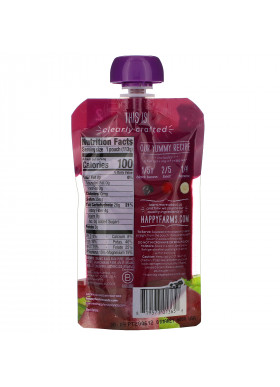 Happy Family Organics, Organic Baby Food, Stage 2, Clearly Crafted, 6+ Months, Black Beans, Beets & Bananas, 4 oz (113 g)
