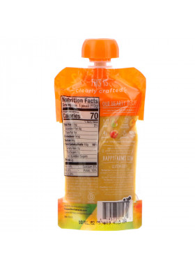 Happy Family Organics, Organic Baby Food, Stage 2, Clearly Crafted   6+ Months, Pears, Pumpkin, Peaches & Granola, 4 oz (113 g)
