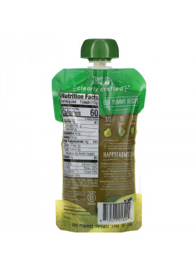 Happy Family Organics, Organic Baby Food, Stage 2, Clearly Crafted, Pears, Kale & Spinach, 6+ Months, 4 oz (113 g)