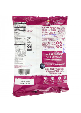 Happy Family Organics, Organic Rice Cakes, Puffed Rice Snack, Blueberry & Beet, 1.4 oz (40 g)