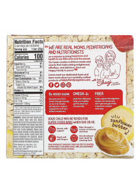 Happy Family Organics, Organics Happy Tot, Superfoods, Gluten Free Oat Bar, Organic Bananas, Strawberries & Sunflower Butter,  5 Bars, 0.88 oz (25 g) Each