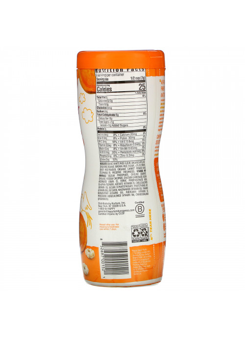 Happy Family Organics, Superfood Puffs,  Organic Grain Snack, Sweet Potato & Carrot, 2.1 oz (60 g)