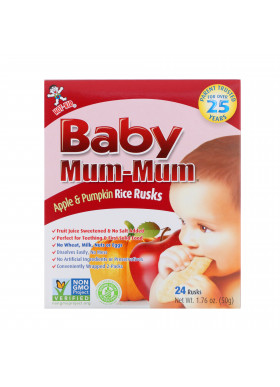 Hot Kid, Baby Mum-Mum, Apple & Pumpkin Rice Rusks, 24 Rusks, 1.76 oz (50 g)