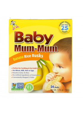 Hot Kid, Baby Mum-Mum, Banana Rice Rusks, 24 Rusks, 1.76 oz (50 g)