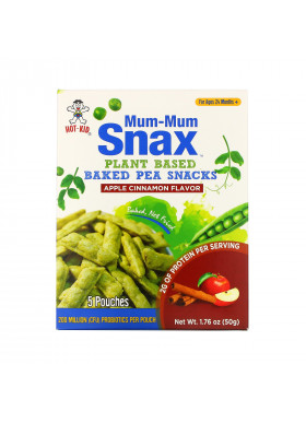 Hot Kid, Mum-Mum Snax, Baked Pea Snacks, For Ages 24 Months+, Apple Cinnamon,  5 Pouches, 1.76 oz (50 g)
