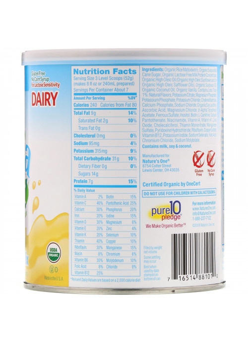 Nature's One, Organic Pedia Smart!, Complete Nutrition Beverage Mix, Vanilla, 12.7 oz (360 g)