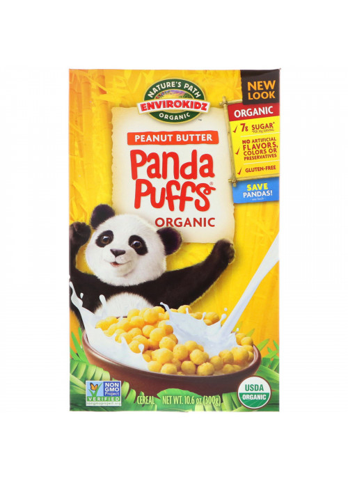 Nature's Path, EnviroKidz, Organic Peanut Butter Panda Puffs, 10.6 oz (300 g)