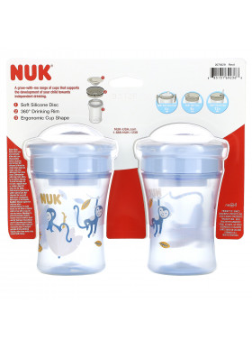 NUK, Evolution 360 Cup, 8 + Months, 2 Cups, 8 oz (240 ml)