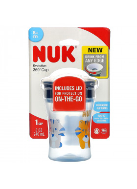 NUK, Evolution 360 Cup, Blue, 8+ Months, 1 Cup, 8 oz (240 ml)