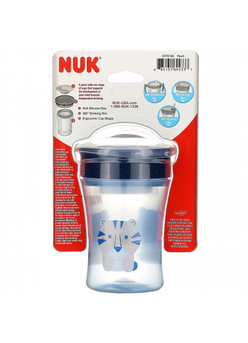 NUK, Evolution 360 Cup, Blue, 8+ Months, 1 Cup, 8 oz (240 ml)