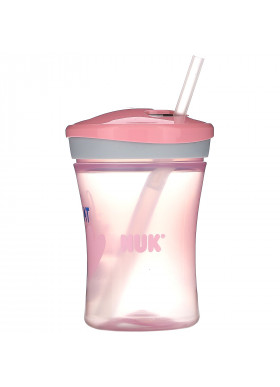 NUK, Evolution Straw Cup,  Pink, 12+ Months, 1 Cup, 8 oz (240 ml)