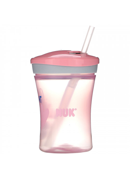 NUK, Evolution Straw Cup,  Pink, 12+ Months, 1 Cup, 8 oz (240 ml)