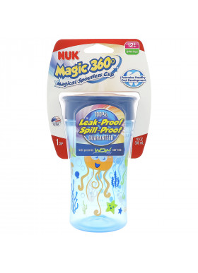 NUK, Magic 360, Magical Spoutless Cup, 12+ Months, Boy, 1 Cup, 10 oz (300 ml)