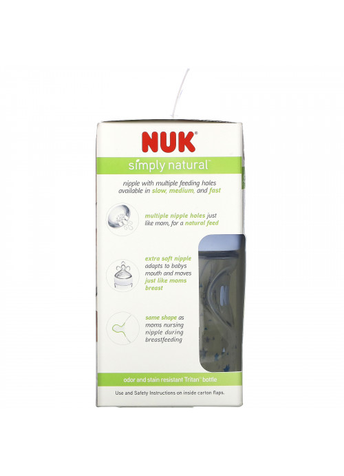 NUK, Simply Natural, Bottles, 0+ Months, Slow, 2 Pack, 5 oz (150 ml) Each