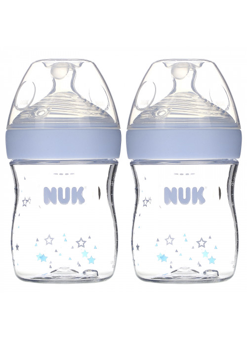 NUK, Simply Natural, Bottles, 0+ Months, Slow, 2 Pack, 5 oz (150 ml) Each
