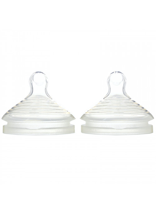 NUK, Simply Natural, Slow Flow Bottle Nipples,  0+ Months, 2 Nipples