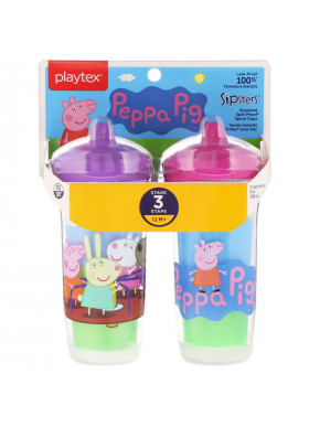 Playtex Baby, Sipsters, Peppa Pig, 12+ Months, 2 Cups, 9 oz (266 ml) Each