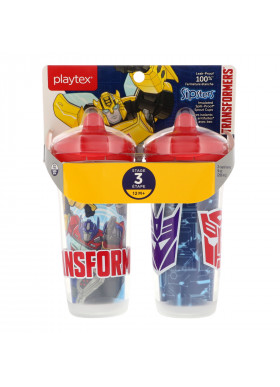Playtex Baby, Sipsters, Transformers, 12+ Months, 2 Cups, 9 oz (266 ml) Each