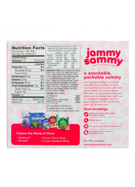 Plum Organics, Jammy Sammy, Peanut Butter & Strawberry, 5 Bars, 1.02 oz (29 g) Each